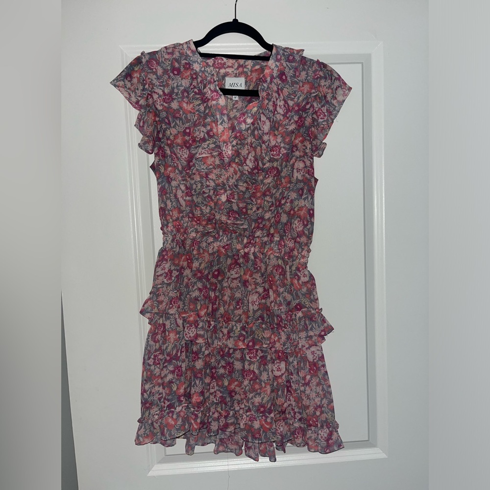 Misa Los Angeles Pink Mini Dress